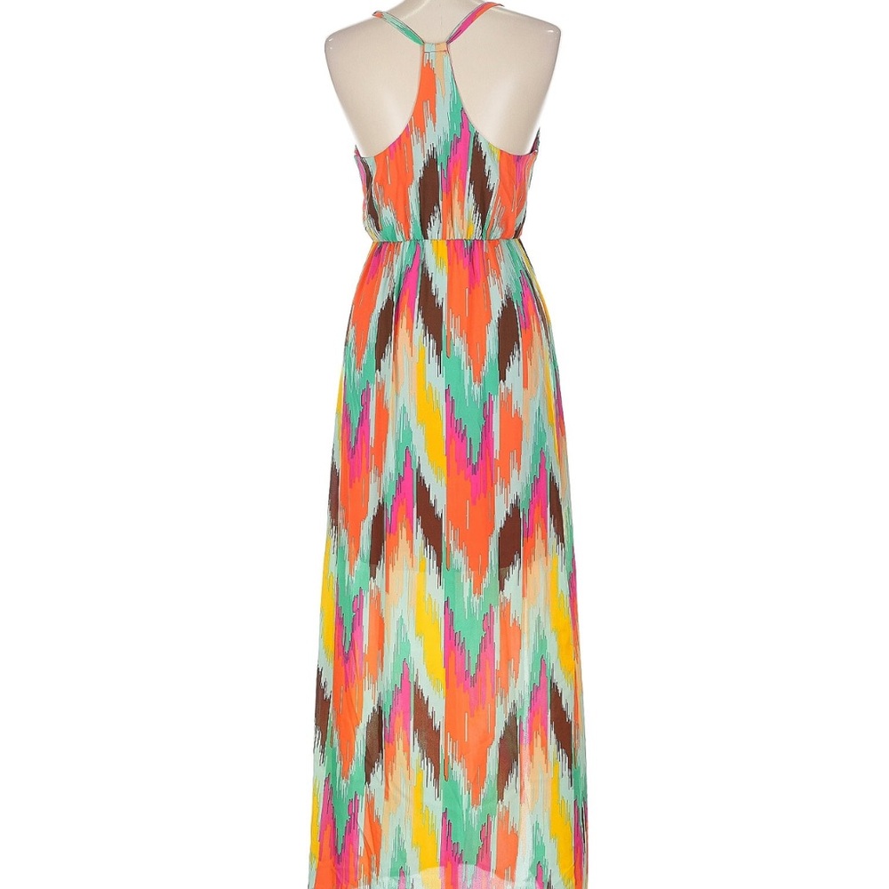Judith March Orange Yellow Halter Sundress Maxi - Picture 2 of 3